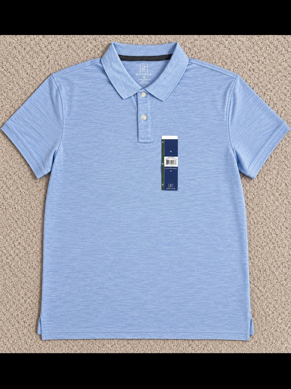 George Men’s Light Heather Blue Polo